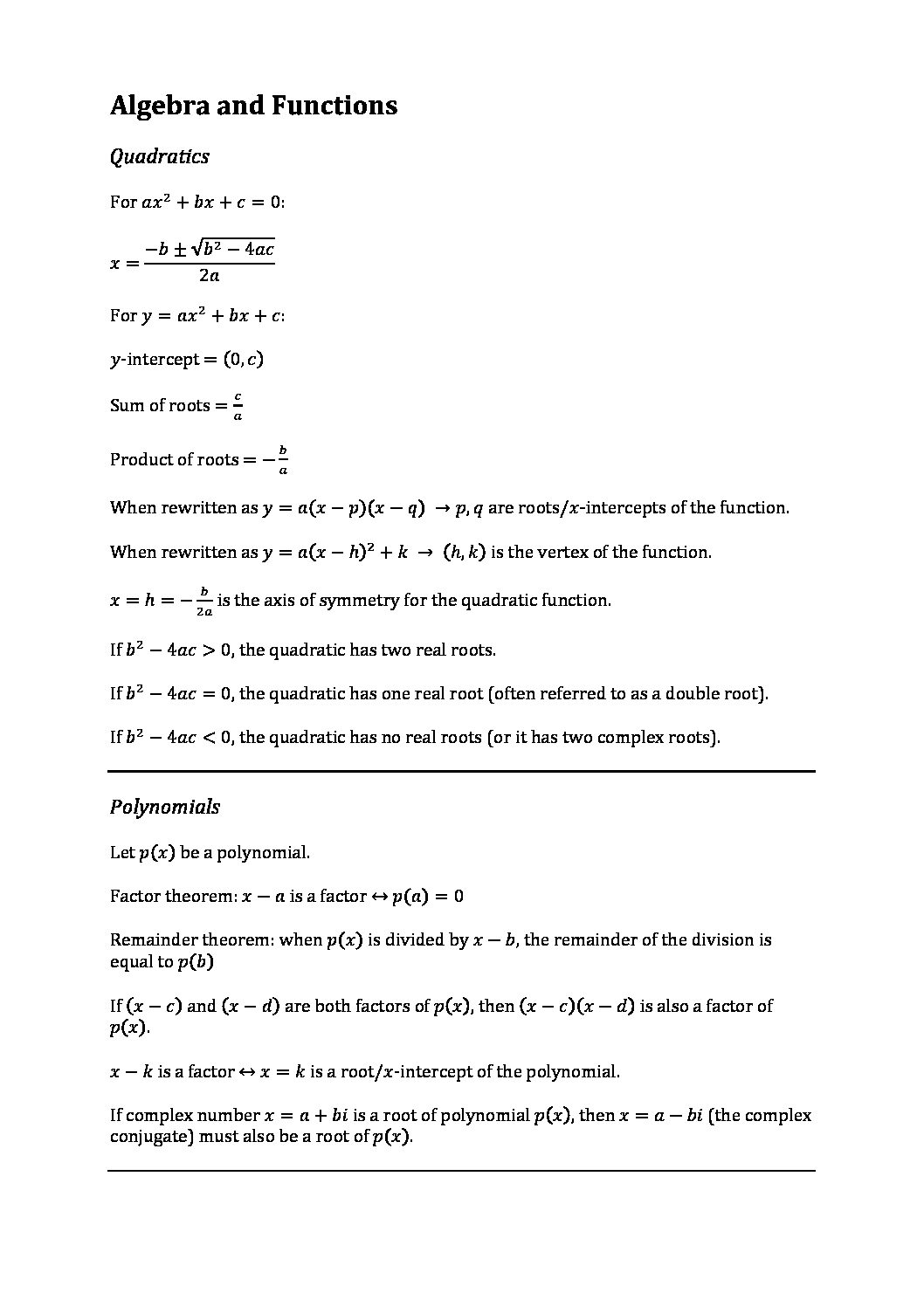 SAT Math II Equations - Algebra and Functions | The Edge